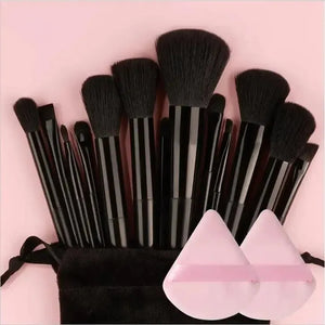Set de 13 Brochas de Maquillaje Profesional — Mango de Colores