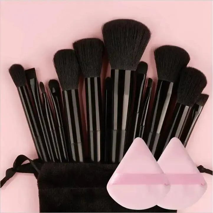 Set de 13 Brochas de Maquillaje Profesional — Mango de Colores