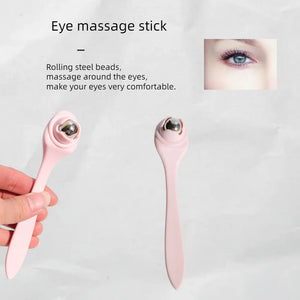 Roller Facial de Bolas de Acero — Masajeador Antiarrugas para Contorno de Ojos