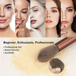 Set de 13 Brochas de Maquillaje Profesional — Mango de Colores