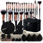Set de Brochas de Maquillaje Profesional + Neceser de Viaje