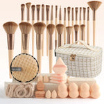 Set de Brochas de Maquillaje Profesional + Neceser de Viaje