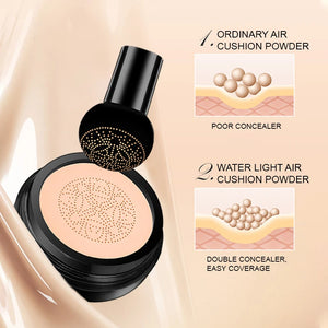 BB Cream Cojín Compacto con Esponja — Base de Maquillaje Natural