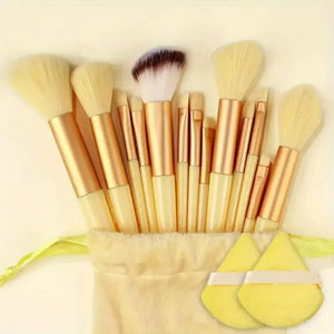 Set de 13 Brochas de Maquillaje Profesional — Mango de Colores