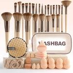 Set de Brochas de Maquillaje Profesional + Neceser de Viaje
