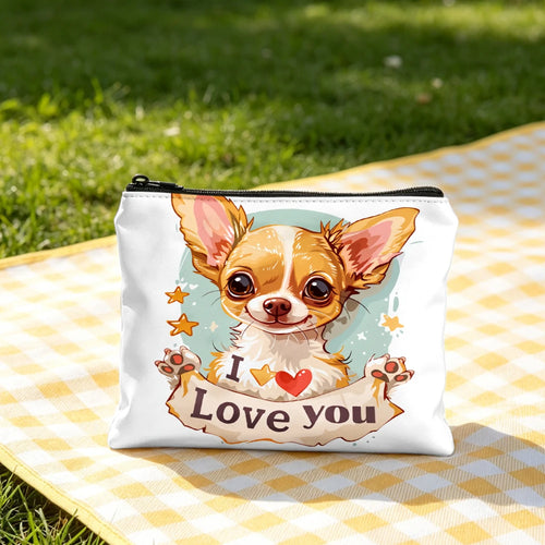 Bolso Tote + Neceser a Juego "Te Quiero" — Estampado Chihuahua
