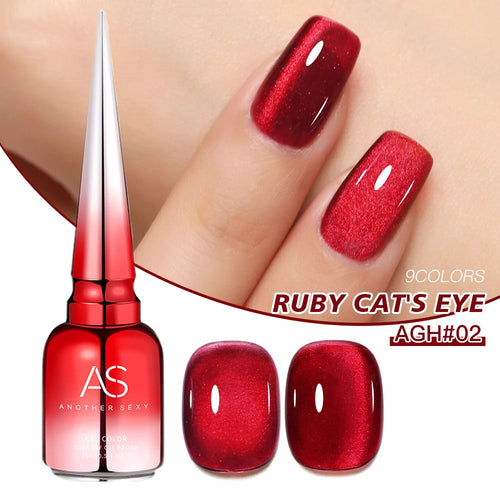 AS 15ML True Double Light Cat Magnetic Gel Polish 12D Sparkling Glitter Semi Permanent Soak Off Nail Art Varnish Gel Need Black