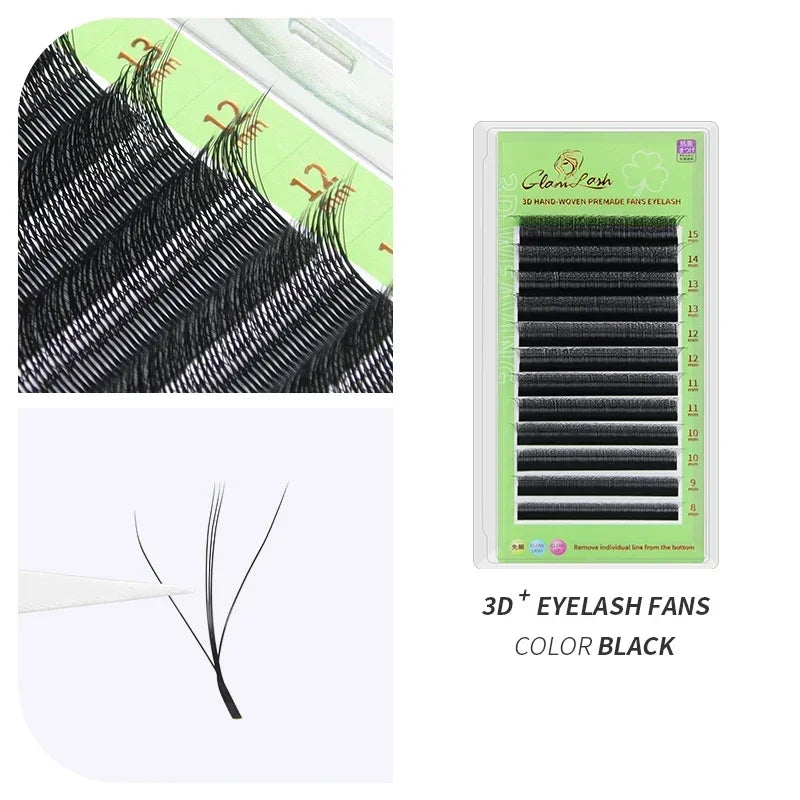 Pestañas Postizas en Abanico Premade 3D/4D/5D/6D — Efecto Volumen Natural