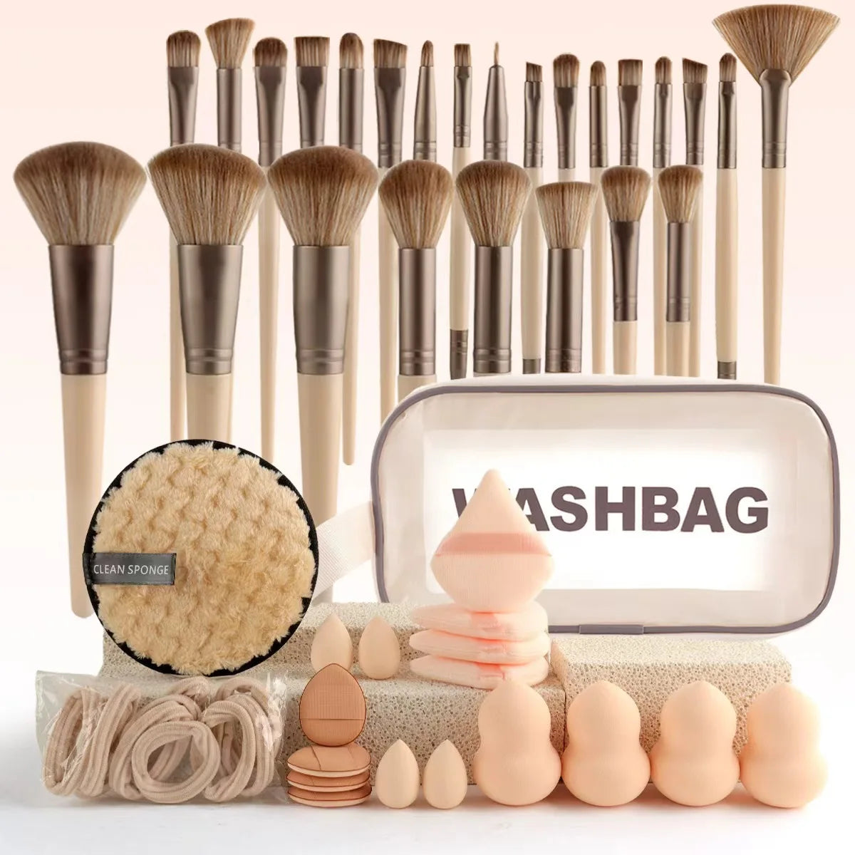 Set de Brochas de Maquillaje Profesional + Neceser de Viaje