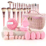 Set de Brochas de Maquillaje Profesional + Neceser de Viaje