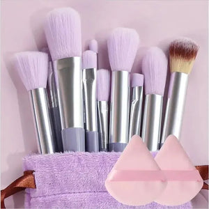 Set de 13 Brochas de Maquillaje Profesional — Mango de Colores