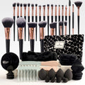 Set de Brochas de Maquillaje Profesional + Neceser de Viaje