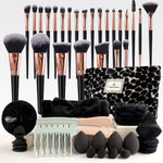 Set de Brochas de Maquillaje Profesional + Neceser de Viaje
