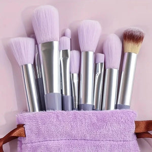 Set de 13 Brochas de Maquillaje Profesional — Mango de Colores