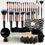 Set de Brochas de Maquillaje Profesional + Neceser de Viaje