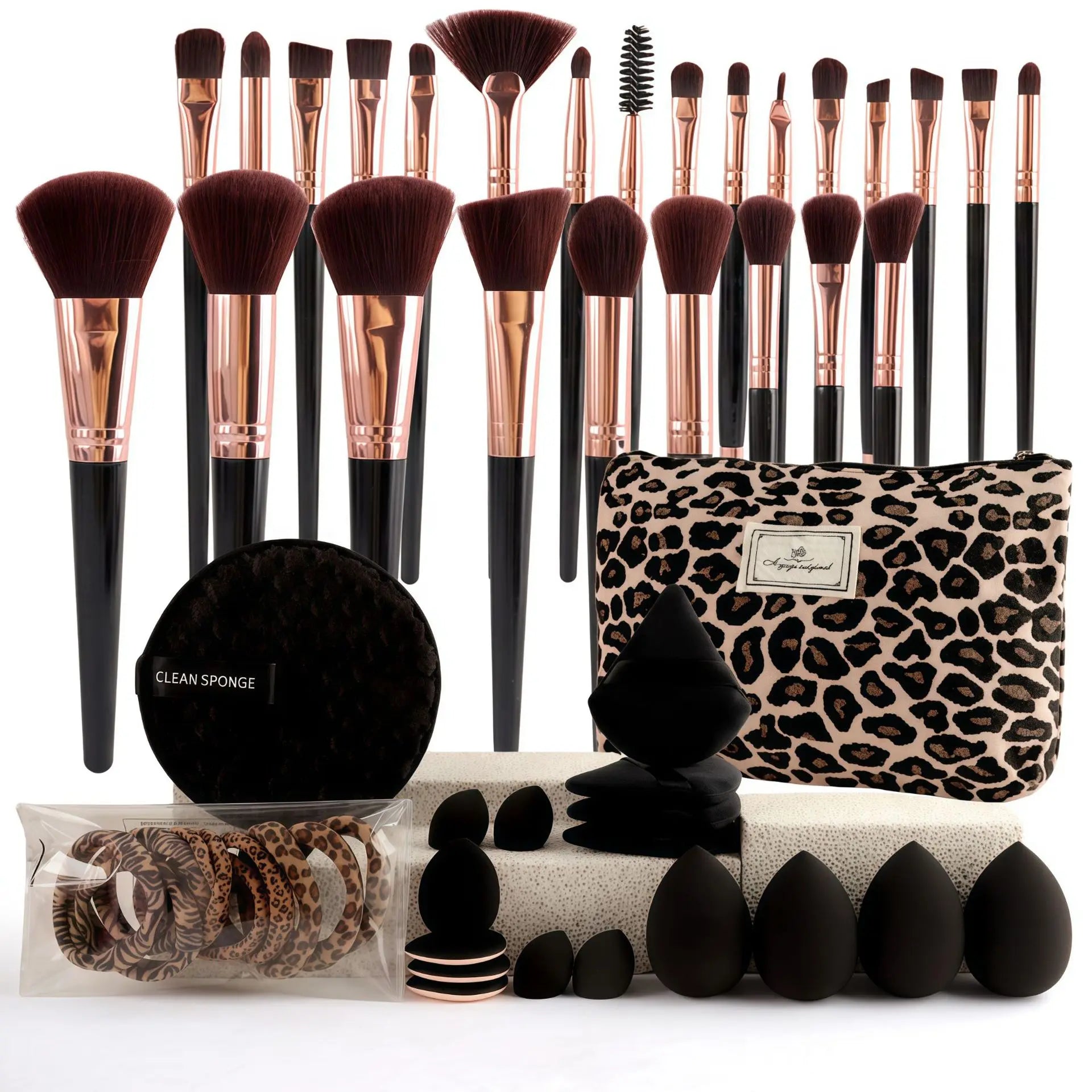 Set de Brochas de Maquillaje Profesional + Neceser de Viaje