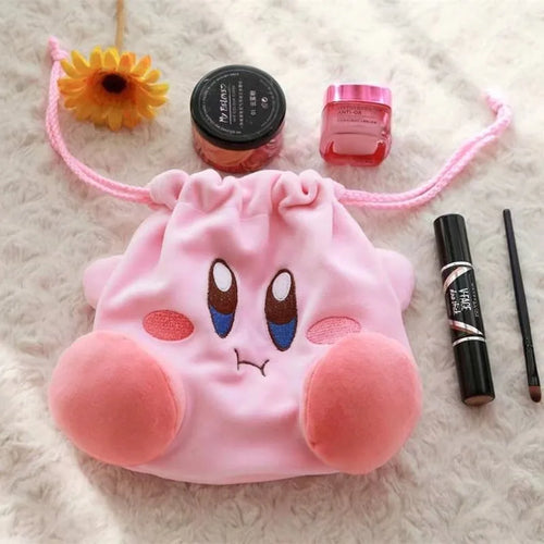 Bolsa de Cordón Kirby — Neceser Kawaii de Maquillaje
