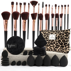 Set de Brochas de Maquillaje Profesional + Neceser de Viaje